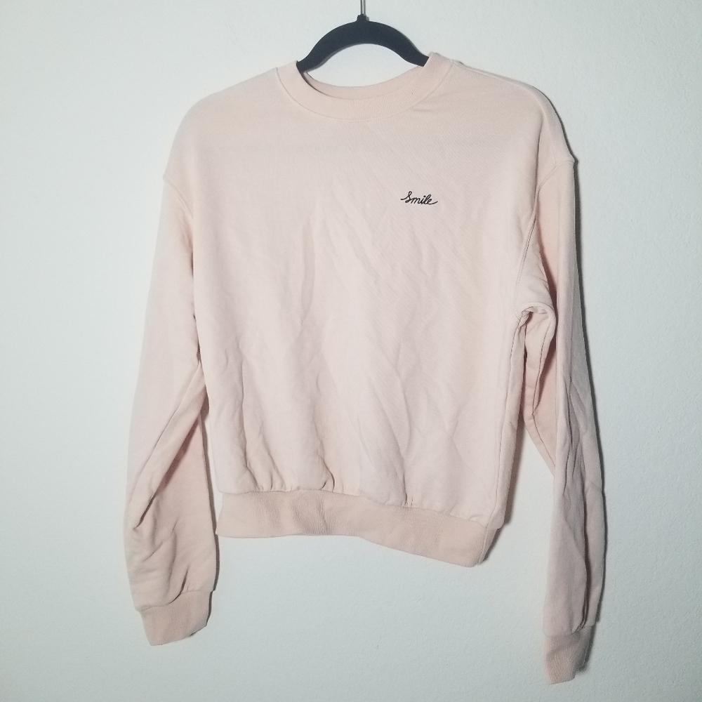 Women's Pink Crop Sweatshirt